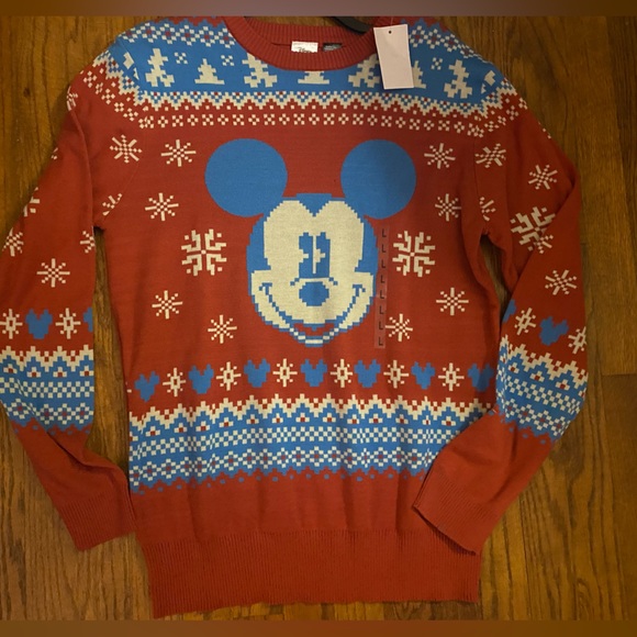 Disney Mickey Mouse Christmas Sweater men’s size L-NWT - Picture 2 of 3